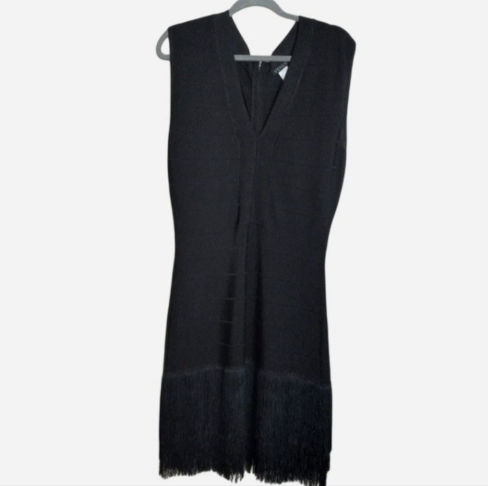 VENUS Bandage Bodycon Fringe Dress